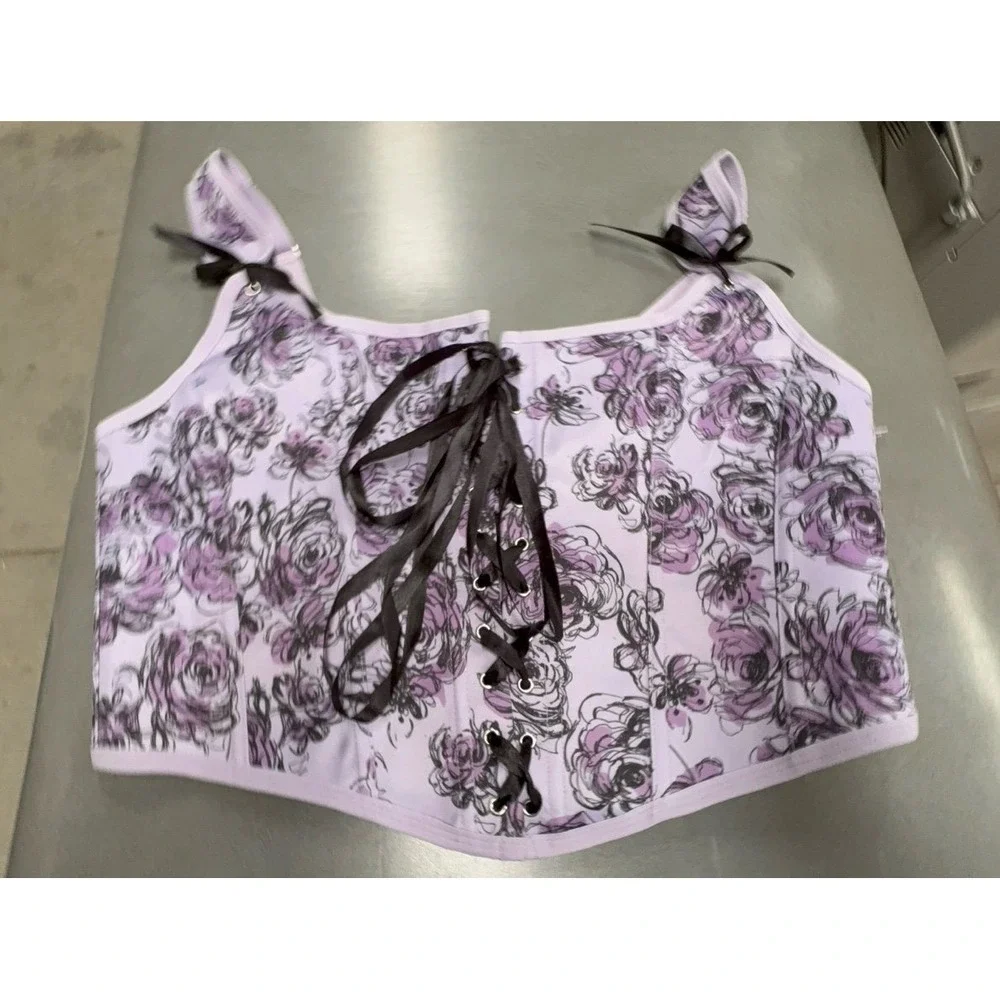 NWOT women's size 1X plus size Adore Me Corset and matching underwear.